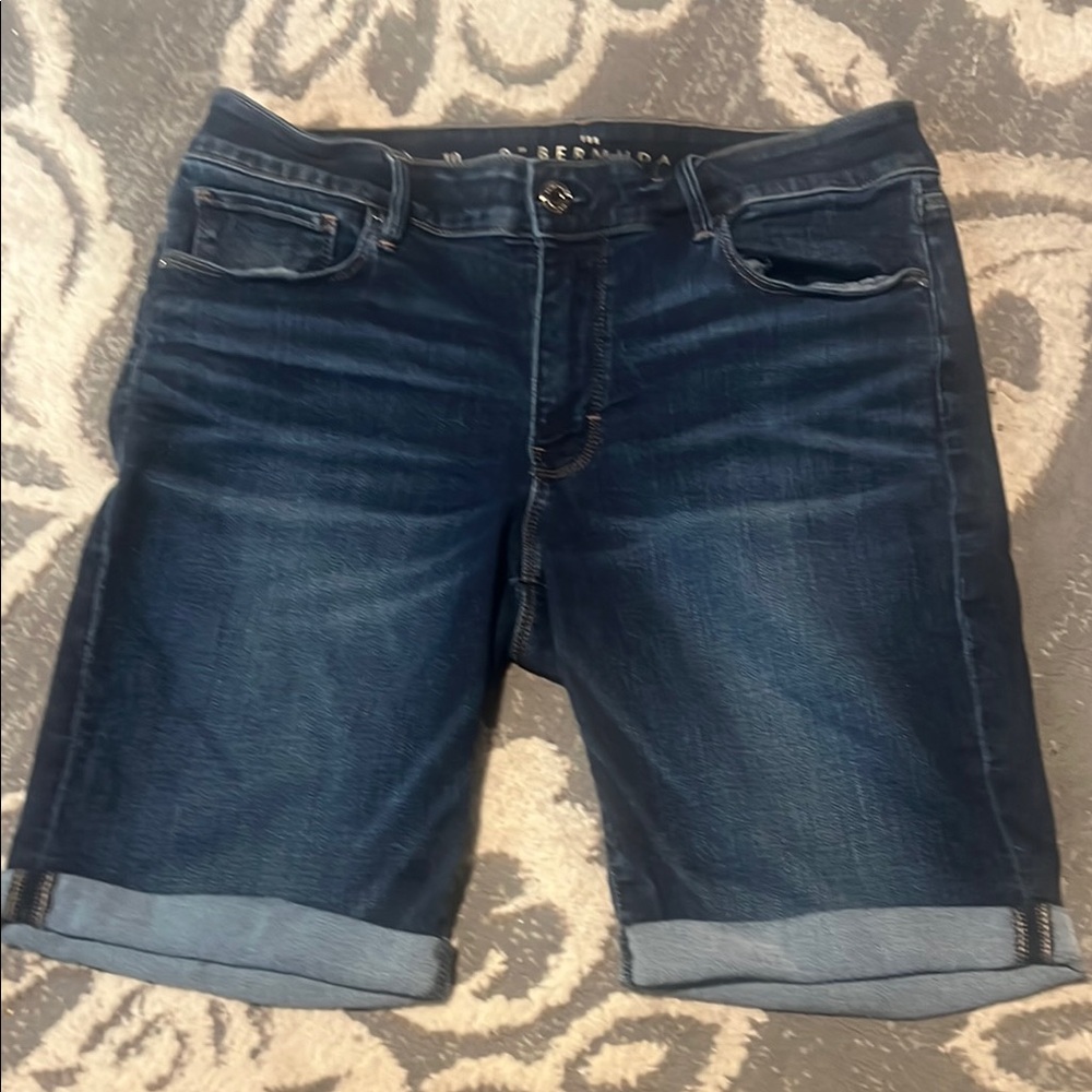 White House Black Market Indigo Denim Bermudas